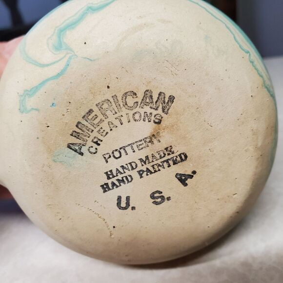 American Creations Pottery Color Swirl Cup Mug - Picture 7 of 8